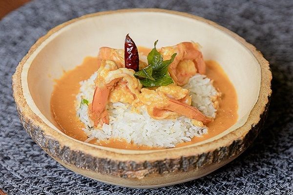 Malabar Prawns Curry Served with Coconut rice